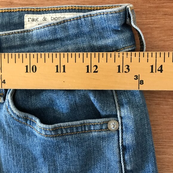 Rag & Bone Nina High Rise Ankle Skinny Jeans Women 26 Blue Button Fly Stretch - Picture 10 of 14